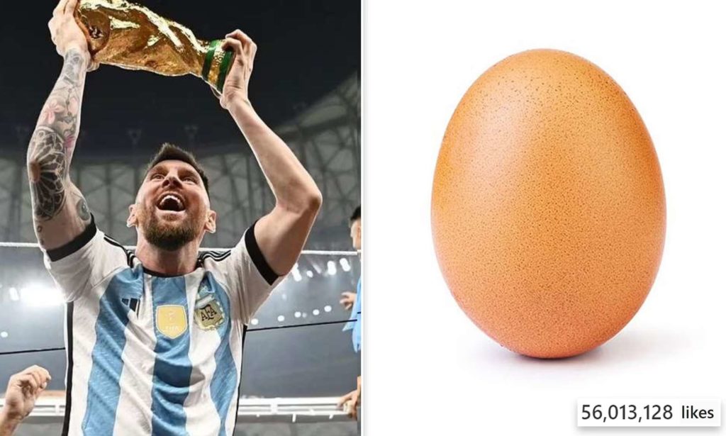 لیونل مسی رکورد رونالدو و تخم مرغ مشهور در بیشترین لایک اینستاگرام را شکست