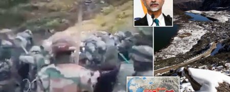 تصاویر باورنکردنی از درگیری نیروهای چینی و هندی در مرز با چوب و سنگ + ویدیو
