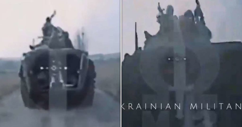لحظه دراماتیک اصابت پهپاد کامیکازه اوکراینی به یک تانک روسی در میان حیرت سربازان + ویدیو