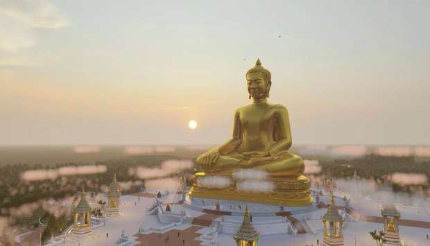 مجسمه طلایی و غول پیکر بودای کامبوج