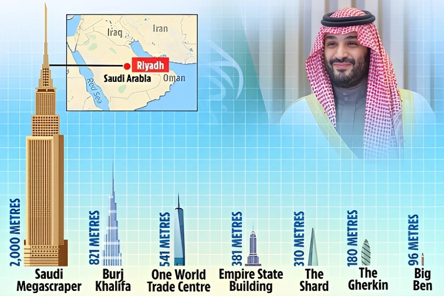برنامه ۵ میلیارد دلاری عربستان سعودی برای ساخت بلندترین آسمان خراش دنیا