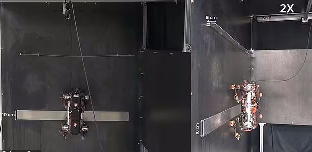 روبوداگی که از پاهای مغناطیسی برای بالا رفتن از دیوار و سقف استفاده می‌کند + ویدیو