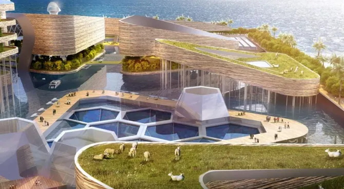 رونمایی از طرح خیره کننده شهر شناور در سواحل چین؛ بزرگترین سازه ساخت بشر
