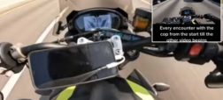 ویدیو تعقیب و گریز موتورسواری که باعث دستگیری او شد