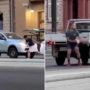 خنده دارترین حرکات رزمی در یک نزاع خیابانی که تا به حال دیده‌اید + ویدیو