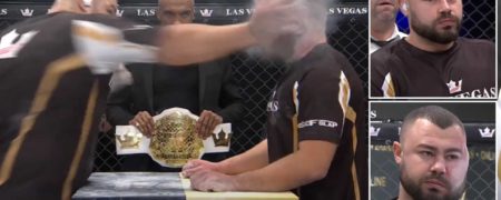 ورزشکاری که با صورت ورم کرده و از شکل افتاده قهرمان مسابقات سیلی زنی شد + ویدیو