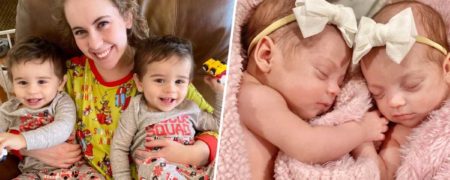 یک زوج جوان برای دومین بار به فاصله ۱۳ ماه صاحب دوقلو شدند