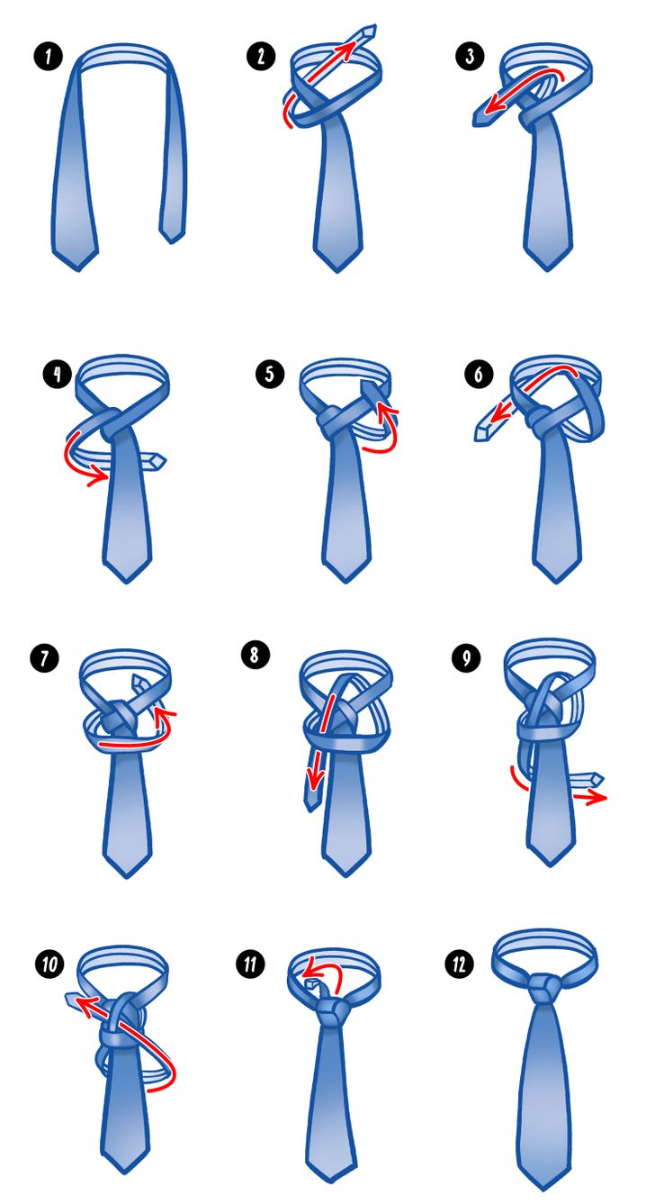 آموزش تصویری گره های مختلف کراوات