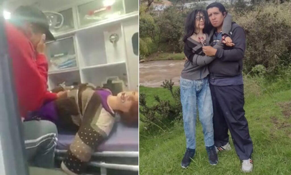 زن پارچه ای این مرد کلمبیایی مریض شده و راهی بیمارستان شد! + ویدیو