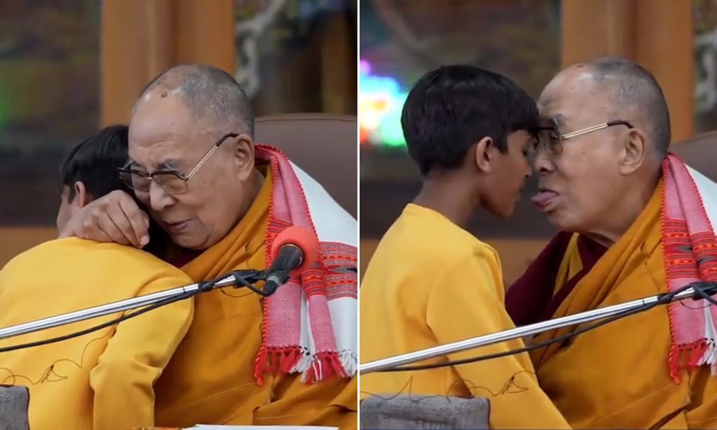 عذرخواهی دالایی لاما به خاطر ویدیوی جنجالی اش از رفتار نامناسب با یک پسربچه + ویدیو