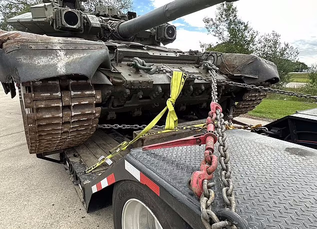 انتقال تانک روسی غنیمت گرفته شدن در اوکراین به ایالات متحده