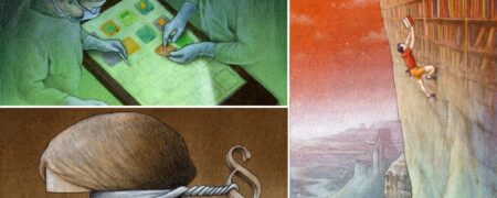 کاریکاتورهای انتقادی یک هنرمند درمورد مشکلات جامعه امروزی