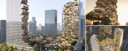 برج های واحه نانجینگ؛ طراحی عجیب آسمان خراش های جدید چین با الهام از طبیعت