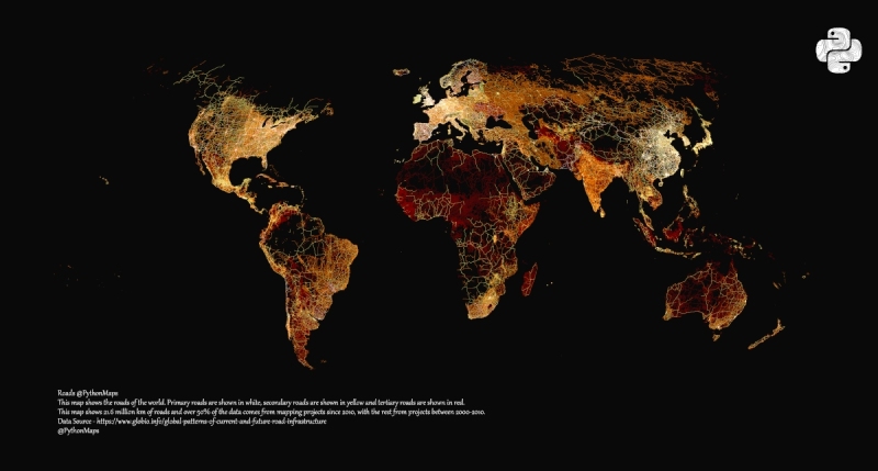 نقشه جاده‌ های جهان