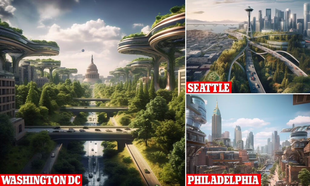پیش بینی هوش مصنوعی از آینده ۱۰ شهر آمریکایی + تصاویر