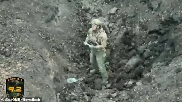 لحظه تسلیم شدن سرباز روسی در برابر پهپاد اوکراینی در نبرد باخموت + ویدیو