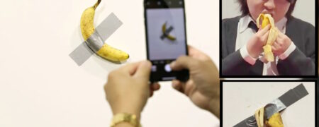 دانش آموز گرسنه ای که اثر هنری ۱۲۰ هزار دلاری یک موزه را خورد + ویدیو