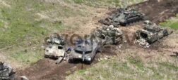 اولین تصاویر از تلفات خودروهای زرهی بردلی و تانک لئوپارد در اوکراین + ویدیو