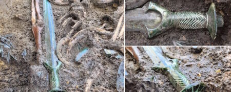 کشف یک شمشیر باستانی ۳,۰۰۰ ساله در آلمان که هنوز برق می‌زند