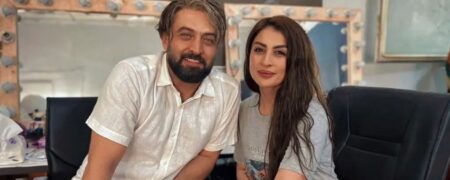 جشن تولد مصطفی زمانی در پشت صحنه سریال «آمرلی» در کنار بازیگر زن عراقی + ویدئو