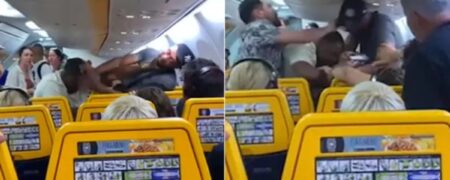 نزاع خشونت‌آمیز بر سر صندلی کنار پنجره در هواپیما + ویدیو