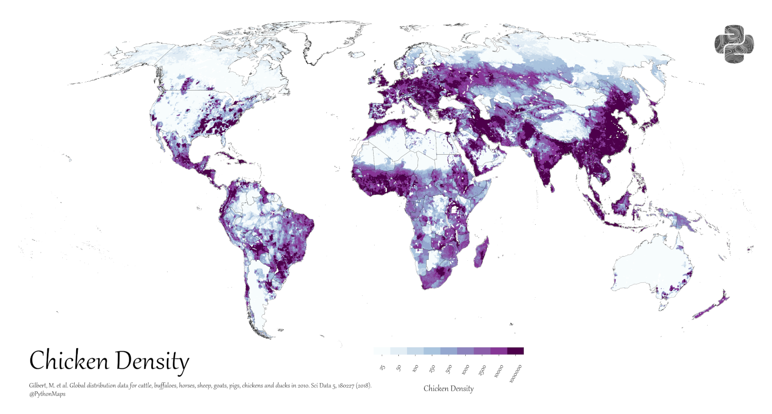 توزیع انواع دام ها در کشورهای مختلف جهان 
