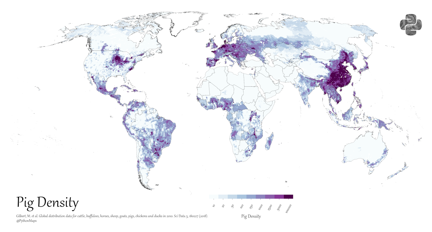 توزیع انواع دام ها در کشورهای مختلف جهان 