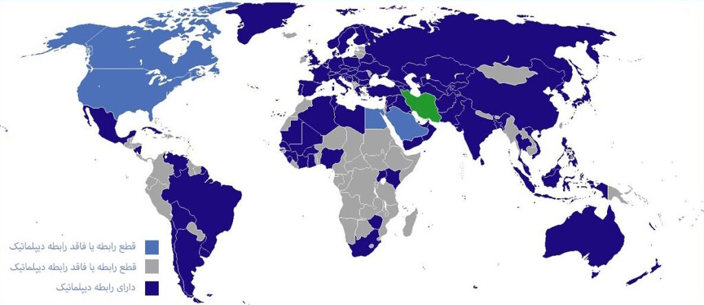 ایران با کدام کشورها روابط دیپلماتیک ندارد؟ 