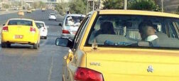 راننده یک تاکسی پراید در عراق همسرش را زیر می گیرد و فرار می کند + ویدیو