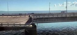 حمله دوباره اوکراین به پل کریمه با قایق های رباتیک کامیکازه