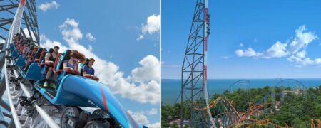 تاپ تریل ۲؛ بلندترین و سریع ترین ترن هوایی سه گانه جهان در ایالات متحده + ویدیو