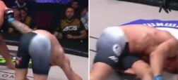 لحظه ترسناک شکستن پای مبارز روس در ثانیه‌های اول مبارزه + ویدیو
