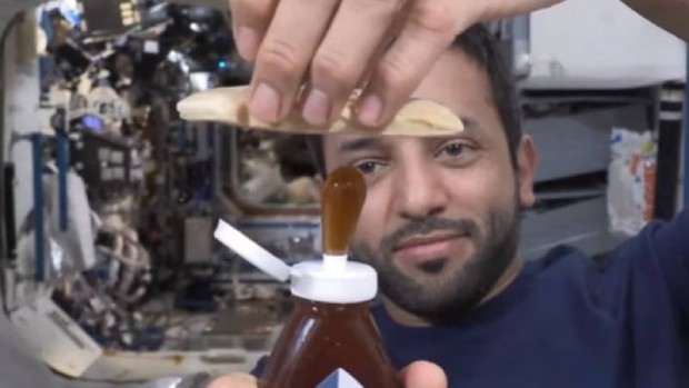 فضانورد اماراتی نشان می دهد که عسل در فضا چه شکلی می شود