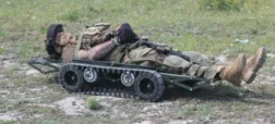 رونمایی از اولین برانکارد مکانیکی با قابلیت کنترل از راه دور در جبهه های اوکراین