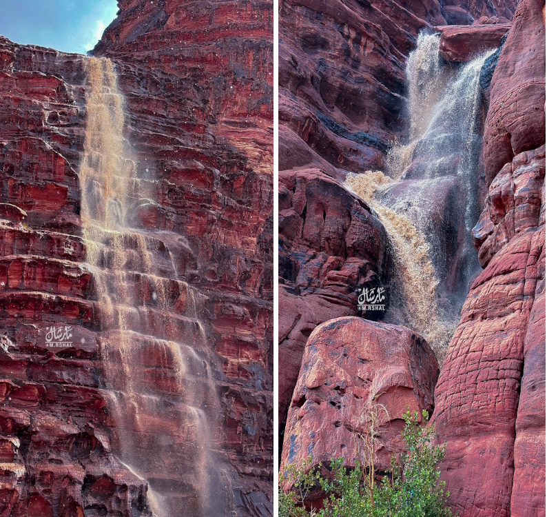 انتشار تصاویر زیبا از آبشارهای شهر نئوم عربستان سعودی + ویدیو
