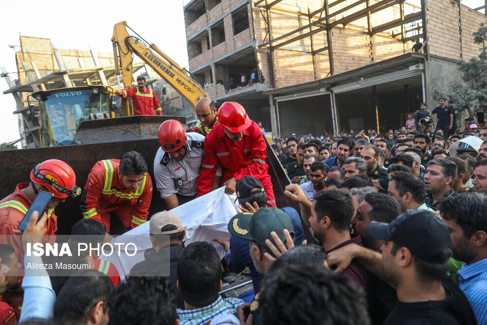 ریزش ساختمان خلازیر تهران