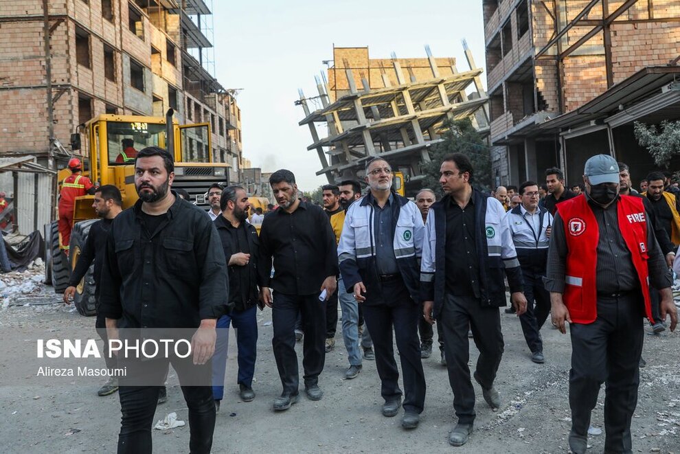 ریزش ساختمان خلازیر تهران
