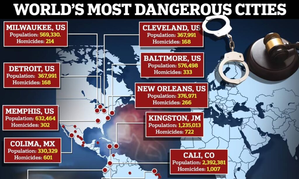 خطرناک‌ترین و مرگبارترین شهرهای جهان در سال ۲۰۲۳ + ویدیو