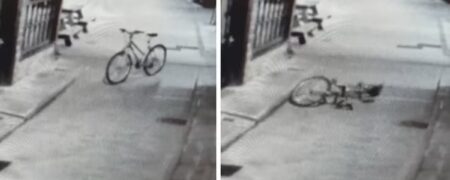 روح دوچرخه سوار؛ تصاویر ثبت شده از حرکت دوچرخه‌ای بدون سوار  + ویدیو