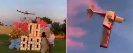 پرواز نمایشی در یک جشن تعیین جنسیت منجر به مرگ خلبان شد  + ویدیو
