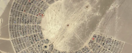 ثبت تصاویر آتش سوزی در فستیوال «مرد سوزان» توسط ماهواره ها + عکس