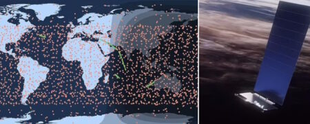 نمایی جذاب از گردش ماهواره های استارلینک به دور زمین و هراس از تعداد زیاد آن ها + ویدئو