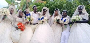 جشن ازدواج همزمان یک مرد اوگاندایی با ۷ زن!