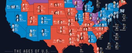 سن سناتورهای آمریکا به تفکیک ایالت‌ها + اینفوگرافیک