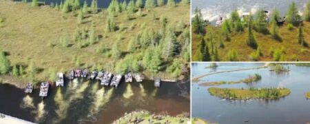 جزیره‌ای شناور که هر سال مکان آن توسط تعداد زیادی قایق تغییر داده می شود! + ویدیو