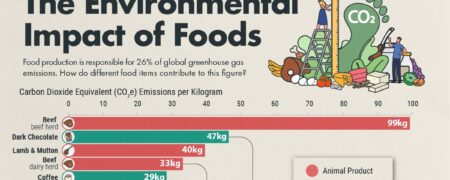 کدام مواد خوراکی بیشترین تأثیر منفی را بر محیط زیست می‌گذارند؟ + اینفوگرافیک