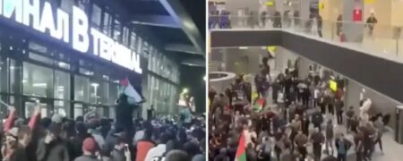 حمله معترضان خشمگین در اعتراض به فرود هواپیمای اسرائیلی در فرودگاه داغستان + ویدیو