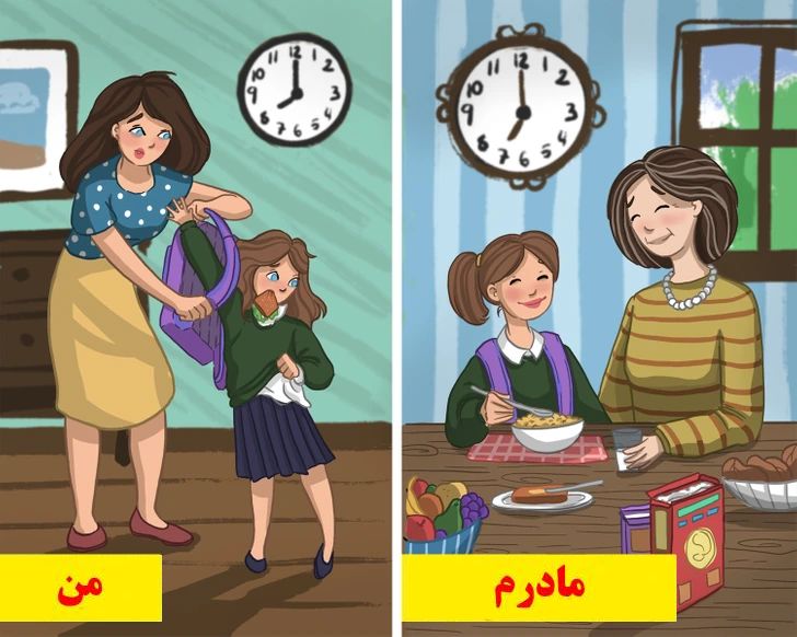 ۱۰ تصویر که نشان می‌دهند برای رسیدن به مهارت مادرانمان راهی طولانی‌ در پیش داریم