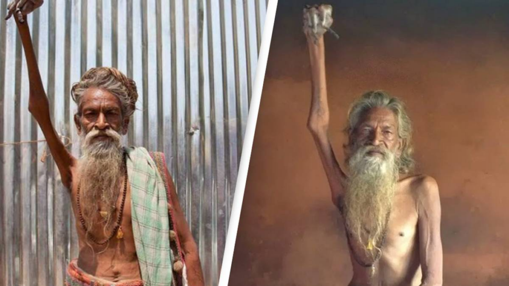 چرا این مرتاض هندی ۵۰ سال است که یک دستش را بالا نگه داشته است؟