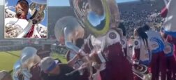درگیری وحشتناک نوازنده گروه موسیقی دانشگاه تگزاس با یک طرفدار فوتبال آمریکایی